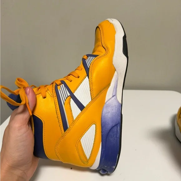 Reebok Pump Omni Zone Retro LA Lakers Gold/Violet/White Rare Retro US 10.5